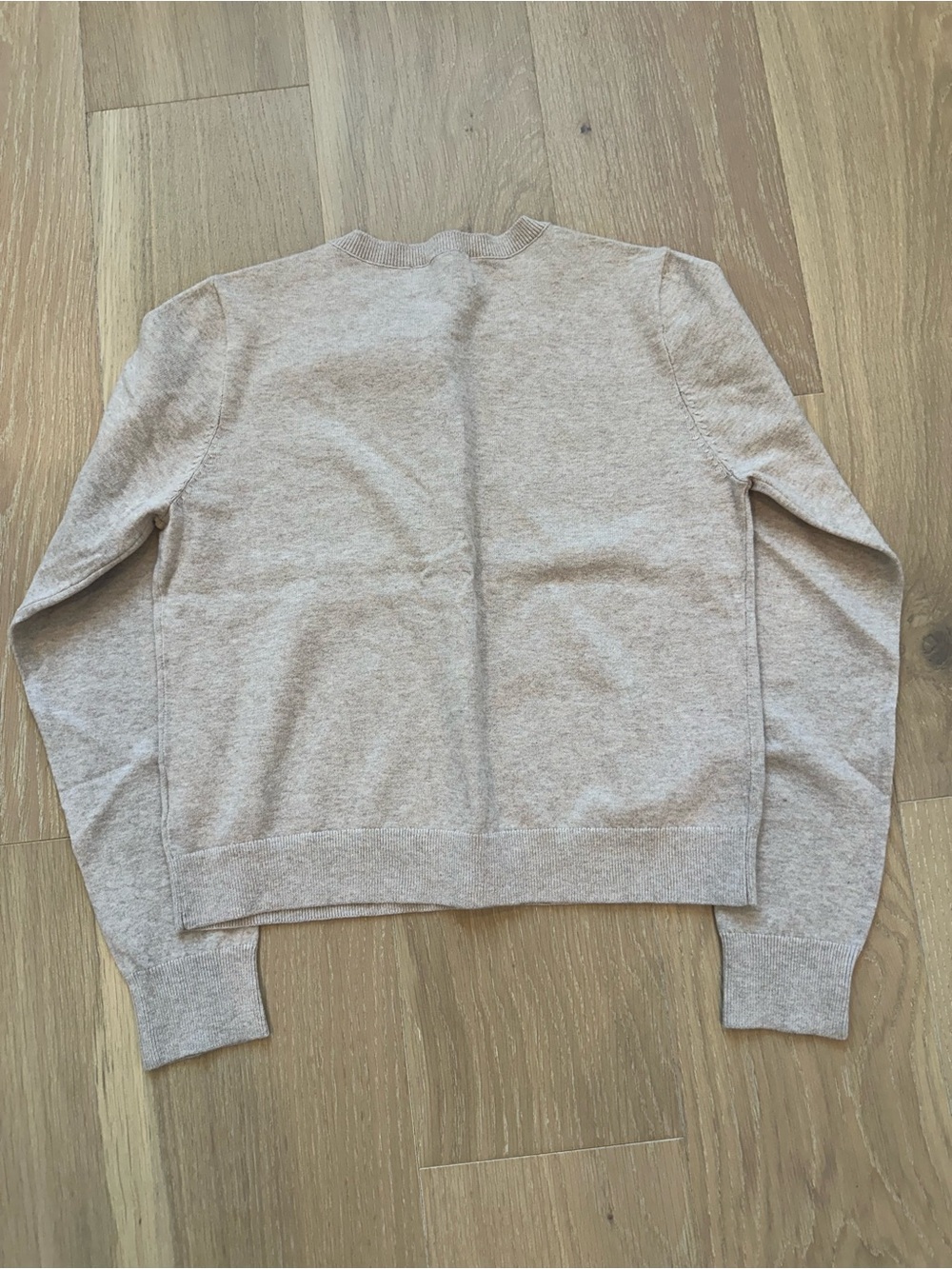 Old Navy Quiet Luxury Classic Cream Crew Neck Button Front Cotton Cardigan Small - Picture 9 of 9